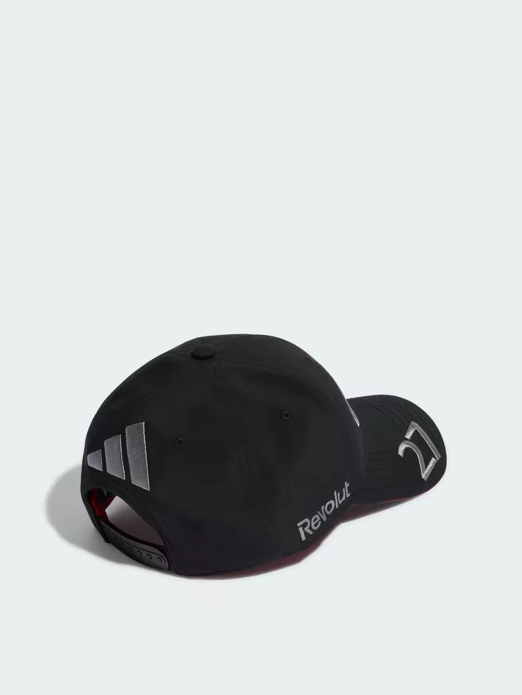 Black Racing Baseball Cap, Silver Embroidered Adjustable Snapback Hat for Motorsport Fans