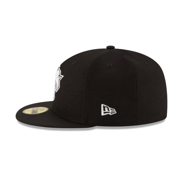 New York Knicks Black & White 59FIFTY Fitted Hat OSFM