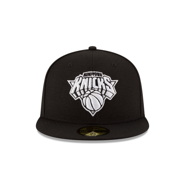 New York Knicks Black & White 59FIFTY Fitted Hat OSFM